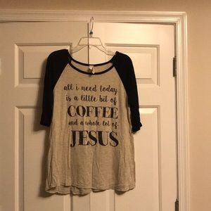 Raglan style T-shirt